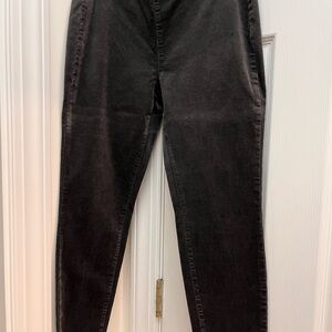 Eileen Fisher Women's charcoal gray corduroy ankle length pull on pants. Sz PS